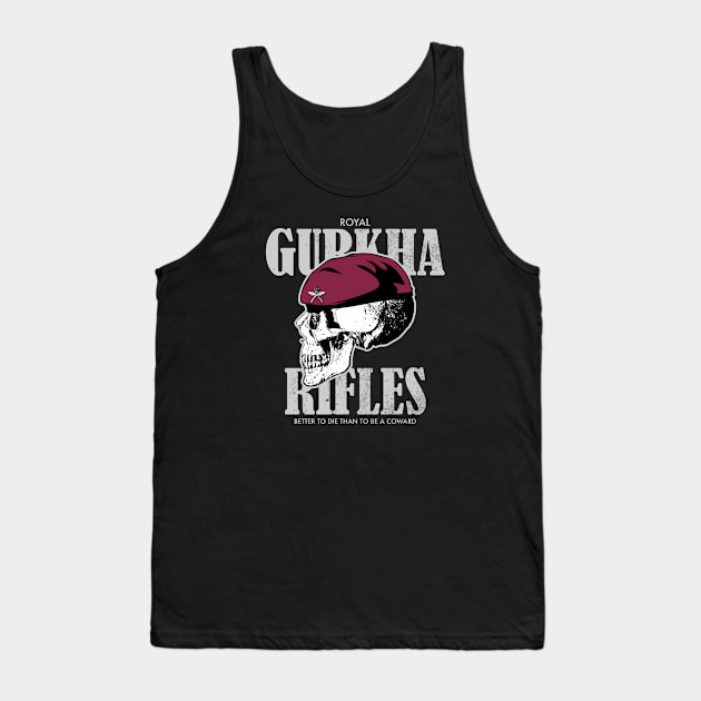 Royal Gurkha Rifles Airborne (distressed) Tank Top by TCP